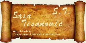 Saša Tišanović vizit kartica